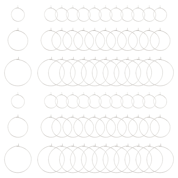 PandaHall Unicraftale 300Pcs 3 Styles 316 Surgical Stainless Steel Wine Glass Charms Rings, Hoop Earring Findings, DIY Material for...
PandaHall Unicraftale 300Pcs 3 Styles 316 Surgical Stainless Steel Wine Glass Charms Rings, Hoop Earring Findings, DIY Material for...