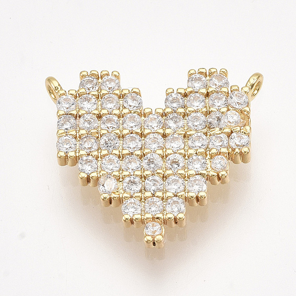 PandaHall Brass Micro Pave Cubic Zirconia Pendants, Heart, Clear, Golden, 14.5x16.5x2mm, Hole: 1mm Brass+Cubic Zirconia Heart Clear
PandaHall Brass Micro Pave Cubic Zirconia Pendants, Heart, Clear, Golden, 14.5x16.5x2mm, Hole: 1mm Brass+Cubic Zirconia Heart Clear