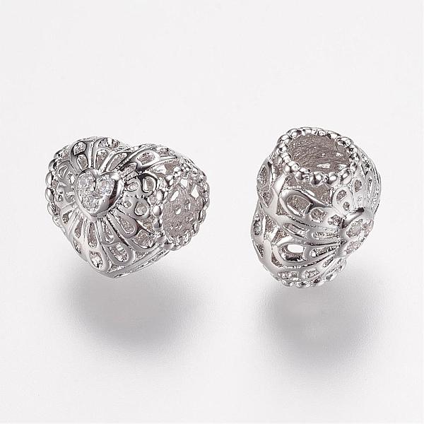 PandaHall Brass Micro Pave Grade AAA Cubic Zirconia Beads, Heart, Hollow, Cadmium Free & Nickel Free & Lead Free, Real Platinum Plated...
PandaHall Brass Micro Pave Grade AAA Cubic Zirconia Beads, Heart, Hollow, Cadmium Free & Nickel Free & Lead Free, Real Platinum Plated...