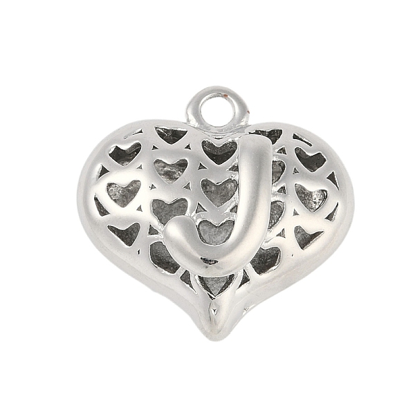 PandaHall Hollow Brass Pendants for Valentine's Day, Heart with Letter, Real Platinum Plated, Letter J, 25x26x13mm, Hole: 2.5mm Brass Letter...
PandaHall Hollow Brass Pendants for Valentine's Day, Heart with Letter, Real Platinum Plated, Letter J, 25x26x13mm, Hole: 2.5mm Brass Letter...