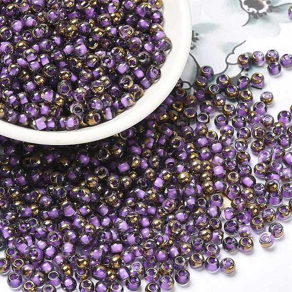 PandaHall Glass Seed Beads, Half Plated, Inside Colours, Round Hole, Round, Medium Purple, 4x3mm, Hole: 1.4mm, 5000pcs/pound Glass
PandaHall Glass Seed Beads, Half Plated, Inside Colours, Round Hole, Round, Medium Purple, 4x3mm, Hole: 1.4mm, 5000pcs/pound Glass
