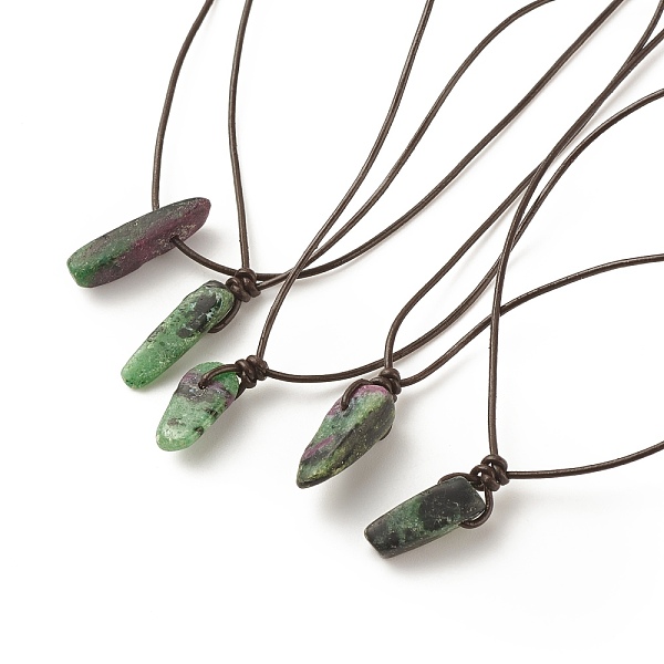 PandaHall Natural Ruby in Zoisite Nugget Pendant Necklace with Cowhide Leather Cord, Gemstone Jewelry for Women, 13.58~27.17 inch(34.5~69cm)...
PandaHall Natural Ruby in Zoisite Nugget Pendant Necklace with Cowhide Leather Cord, Gemstone Jewelry for Women, 13.58~27.17 inch(34.5~69cm)...