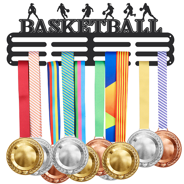 PandaHall Fashion Iron Medal Hanger Holder Display Wall Rack, with Screws, Basketball Pattern, 150x400mm Iron Basketball
PandaHall Fashion Iron Medal Hanger Holder Display Wall Rack, with Screws, Basketball Pattern, 150x400mm Iron Basketball