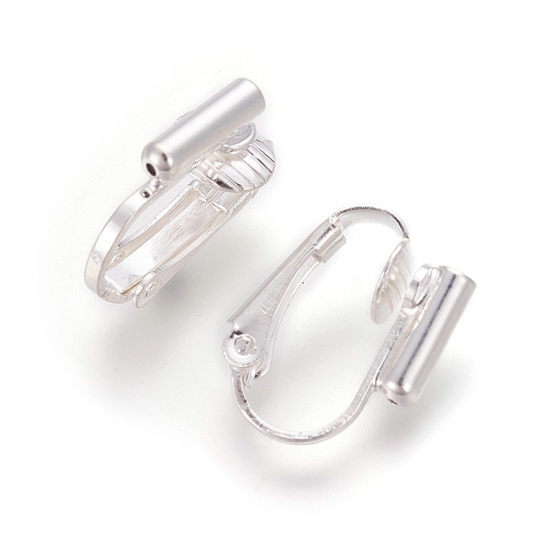 PandaHall Brass Clip-on Earring Converters Findings, For Non-pierced Ears, Silver Color Plated, 15.5x12x7.5mm, Hole: 0.6mm Brass
PandaHall Brass Clip-on Earring Converters Findings, For Non-pierced Ears, Silver Color Plated, 15.5x12x7.5mm, Hole: 0.6mm Brass