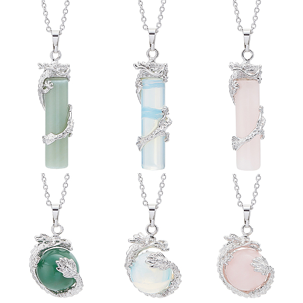 PandaHall SUNNYCLUE 1 Box 2 Styles 6Pcs DIY Dragon Wrapped Crystal Necklace Tube Gemstone Beads Round Ball Reiki Chakra Gemstones Healing...
PandaHall SUNNYCLUE 1 Box 2 Styles 6Pcs DIY Dragon Wrapped Crystal Necklace Tube Gemstone Beads Round Ball Reiki Chakra Gemstones Healing...