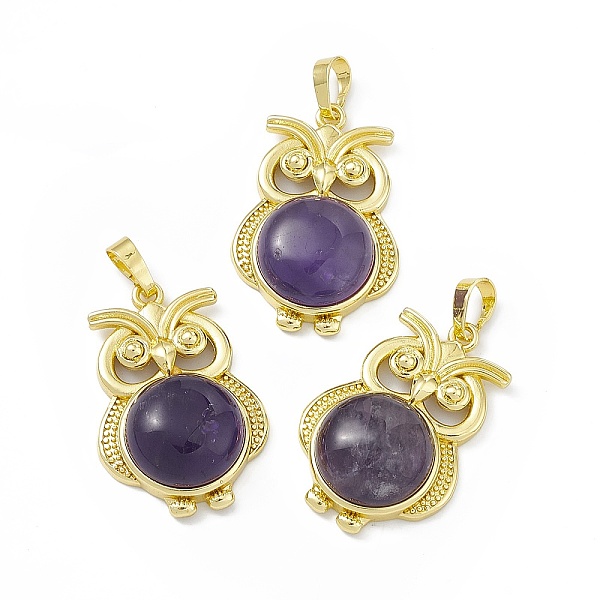 PandaHall Natural Amethyst Pendants, Owl Charms, with Golden Tone Rack Plating Brass Findings, Cadmium Free & Lead Free, 35x23.5x9mm, Hole...
PandaHall Natural Amethyst Pendants, Owl Charms, with Golden Tone Rack Plating Brass Findings, Cadmium Free & Lead Free, 35x23.5x9mm, Hole...