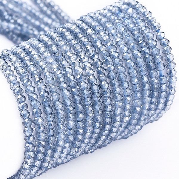 PandaHall Electroplate Glass Beads Strands, Pearl Luster Plated, Faceted, Rondelle, Light Steel Blue, 2x1.5mm, Hole: 0.6mm, about...
PandaHall Electroplate Glass Beads Strands, Pearl Luster Plated, Faceted, Rondelle, Light Steel Blue, 2x1.5mm, Hole: 0.6mm, about...
