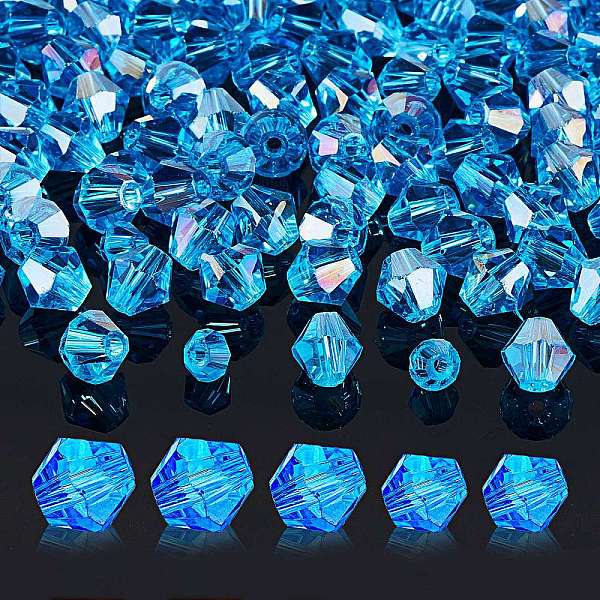 PandaHall 10 Strands 2 Style Transparent Electroplate Glass Beads Strands, AB Color Plated, Faceted, Bicone, Deep Sky Blue, 4~6x4~6mm, Hole...
PandaHall 10 Strands 2 Style Transparent Electroplate Glass Beads Strands, AB Color Plated, Faceted, Bicone, Deep Sky Blue, 4~6x4~6mm, Hole...