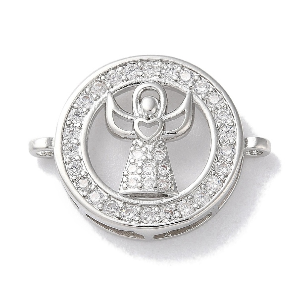 PandaHall Rack Plating Brass Micro Pave Clear Cubic Zirconia Connector Charms, Flat Round with Angel Links, Long-Lasting Plated, Lead Free &...
PandaHall Rack Plating Brass Micro Pave Clear Cubic Zirconia Connector Charms, Flat Round with Angel Links, Long-Lasting Plated, Lead Free &...