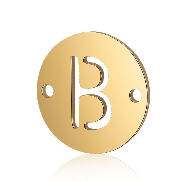 PandaHall Titanium Steel Links connectors, Flat Round with Letter, Golden, Letter.B, 12x0.8mm, Hole: 0.8mm Titanium Steel Letter B
PandaHall Titanium Steel Links connectors, Flat Round with Letter, Golden, Letter.B, 12x0.8mm, Hole: 0.8mm Titanium Steel Letter B