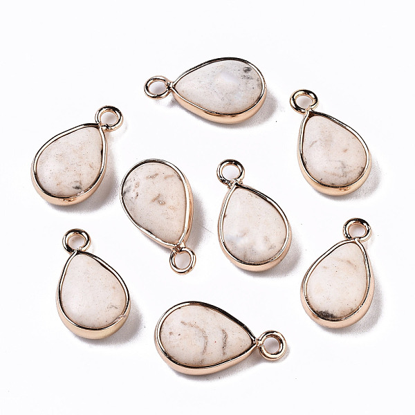 PandaHall Synthetic Turquoise Pendants, with Light Gold Plated Brass Edge, Teardrop, Dyed, Old Lace, 18~19x10.5x5mm, Hole: 2mm Synthetic...
PandaHall Synthetic Turquoise Pendants, with Light Gold Plated Brass Edge, Teardrop, Dyed, Old Lace, 18~19x10.5x5mm, Hole: 2mm Synthetic...