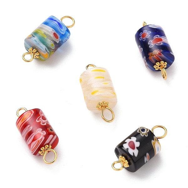 PandaHall Handmade Millefiori Glass Beads Links, with Golden Tone Iron Eye Pin, Column, Mixed Color, 20~20.5x9.5mm, Hole: 3mm Glass Column..., Multicolor
PandaHall Handmade Millefiori Glass Beads Links, with Golden Tone Iron Eye Pin, Column, Mixed Color, 20~20.5x9.5mm, Hole: 3mm Glass Column..., Multicolor