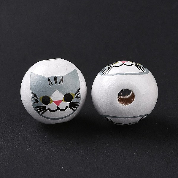 PandaHall Printed Wood European Beads, Large Hole Beads, Round with Cat Pattern, Gray, 15.5~16x14.5~15mm, Hole: 4.6mm Wood Round Gray
PandaHall Printed Wood European Beads, Large Hole Beads, Round with Cat Pattern, Gray, 15.5~16x14.5~15mm, Hole: 4.6mm Wood Round Gray