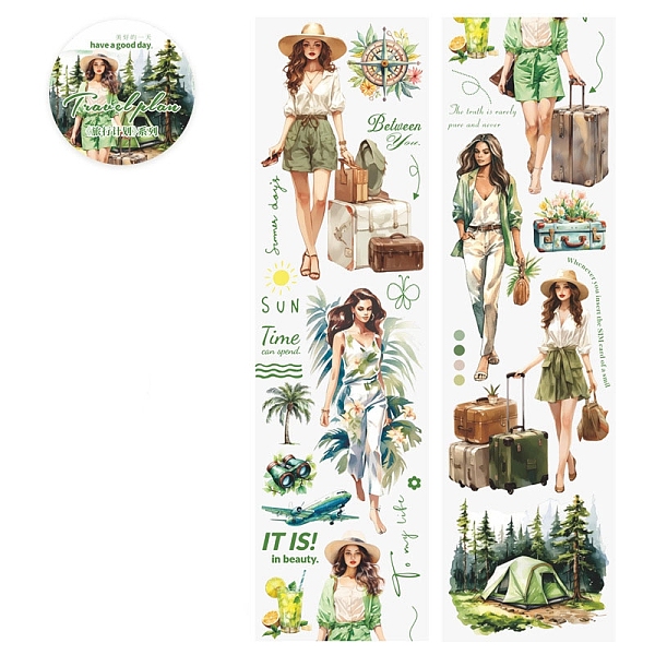 PandaHall Travel Theme Waterproof PET Stickers Set, Decorative Stickers, for Water Bottles, Laptop, Luggage, Cup, Computer, Mobile Phone..., Green
PandaHall Travel Theme Waterproof PET Stickers Set, Decorative Stickers, for Water Bottles, Laptop, Luggage, Cup, Computer, Mobile Phone..., Green