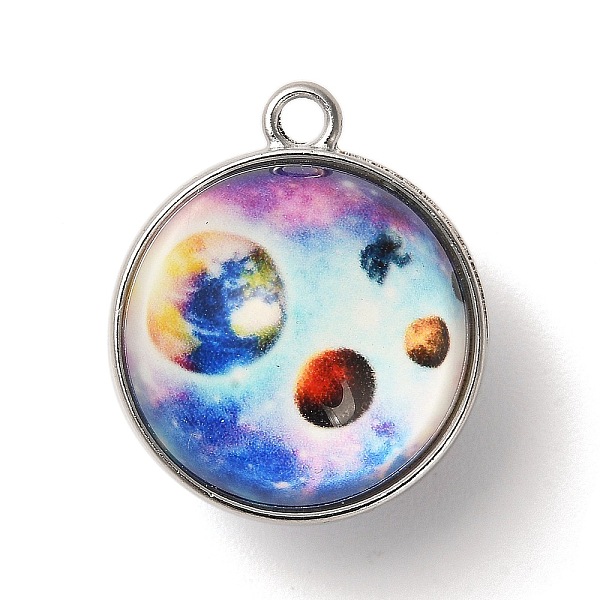 PandaHall Galaxy Theme Luminous Glass Ball Pendants, Glow in the Dark, with Platinum Tone Alloy Edge, Light Cyan, 25x21.5x20~21mm, Hole: 2mm...
PandaHall Galaxy Theme Luminous Glass Ball Pendants, Glow in the Dark, with Platinum Tone Alloy Edge, Light Cyan, 25x21.5x20~21mm, Hole: 2mm...