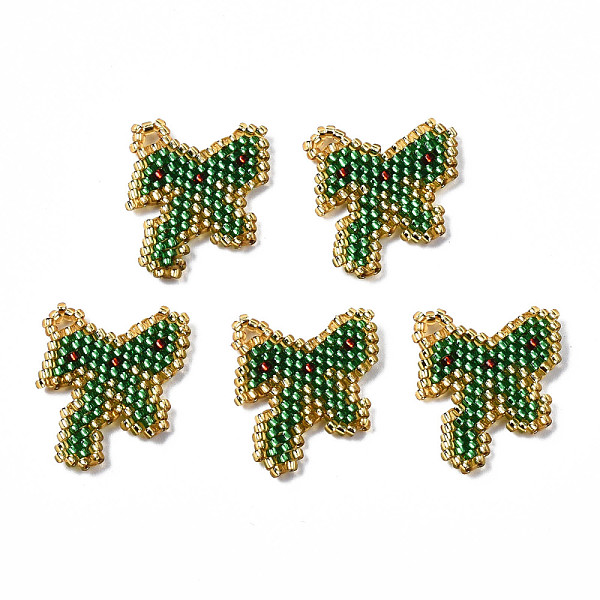 PandaHall MIYUKI & TOHO Japanese Seed Beads, Handmade Pendants, Loom Pattern, Bowknot, Sea Green, 19x21.5x2mm, Hole: 1.8mm Glass Bowknot
PandaHall MIYUKI & TOHO Japanese Seed Beads, Handmade Pendants, Loom Pattern, Bowknot, Sea Green, 19x21.5x2mm, Hole: 1.8mm Glass Bowknot
