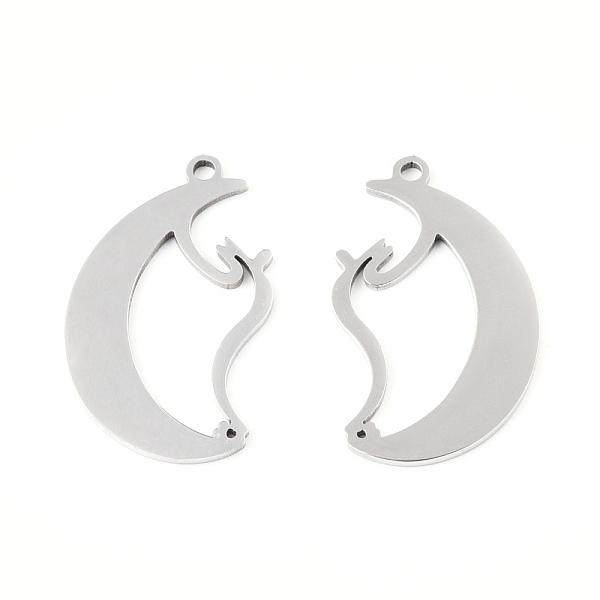PandaHall 201 Stainless Steel Pendants, Moon Charm, Stainless Steel Color, 23.5x15x1mm, Hole: 1.4mm 201 Stainless Steel Moon
PandaHall 201 Stainless Steel Pendants, Moon Charm, Stainless Steel Color, 23.5x15x1mm, Hole: 1.4mm 201 Stainless Steel Moon