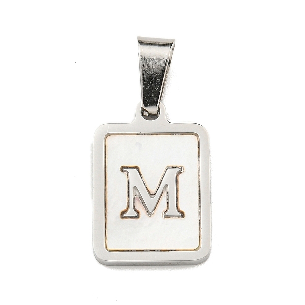 PandaHall Vacuum Plating 304 Stainless Steel Pave Natural White Shell Pendants, Rectangle with Letter Charms, Stainless Steel Color, Letter...
PandaHall Vacuum Plating 304 Stainless Steel Pave Natural White Shell Pendants, Rectangle with Letter Charms, Stainless Steel Color, Letter...