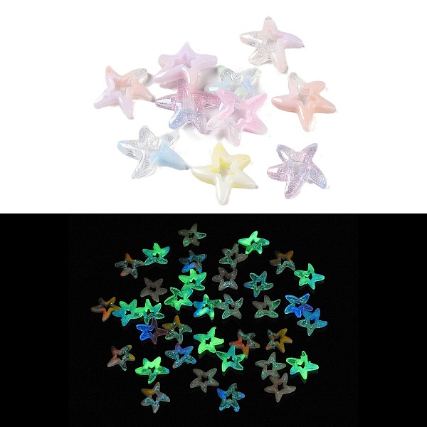 PandaHall Luminous Resin Decoden Cabochons, Glow in the Dark, Triple Color Starfish, Mixed Color, 10x9.5x2mm Resin Starfish Multicolor
PandaHall Luminous Resin Decoden Cabochons, Glow in the Dark, Triple Color Starfish, Mixed Color, 10x9.5x2mm Resin Starfish Multicolor