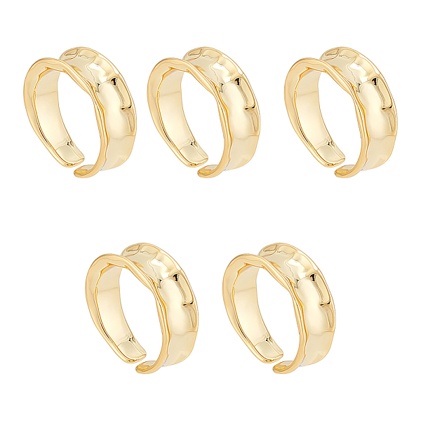 PandaHall Unicraftale 5Pcs Brass Wave Open Cuff Ring for Women, Light Gold, US Size 5 1/4(15.9mm) Brass
PandaHall Unicraftale 5Pcs Brass Wave Open Cuff Ring for Women, Light Gold, US Size 5 1/4(15.9mm) Brass
