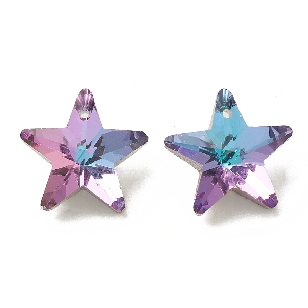 PandaHall Electroplate Glass Pendants, Back Plated, Faceted, Star Charms, Plum, 19x20x9.5mm, Hole: 1.2mm Glass Star Purple
PandaHall Electroplate Glass Pendants, Back Plated, Faceted, Star Charms, Plum, 19x20x9.5mm, Hole: 1.2mm Glass Star Purple