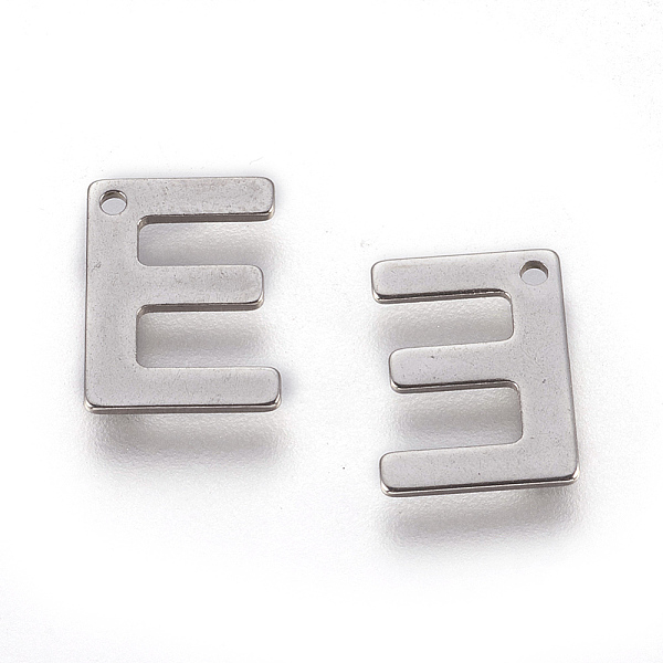 PandaHall 304 Stainless Steel Charms, Letter, Letter.E, 11x8.5x0.6mm, Hole: 1mm 304 Stainless Steel Letter E
PandaHall 304 Stainless Steel Charms, Letter, Letter.E, 11x8.5x0.6mm, Hole: 1mm 304 Stainless Steel Letter E
