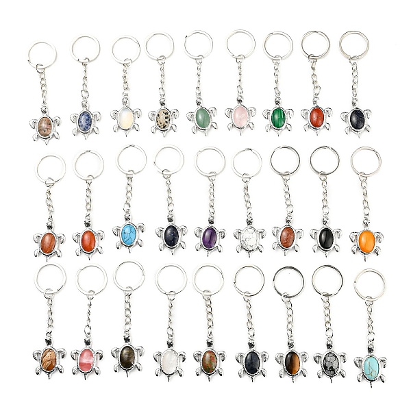 PandaHall Natural & Synthetic Mixed Gemstone Keychain, with Brass Findings and Alloy Split Key Rings, Tortoise, Platinum, 9cm Mixed Stone...
PandaHall Natural & Synthetic Mixed Gemstone Keychain, with Brass Findings and Alloy Split Key Rings, Tortoise, Platinum, 9cm Mixed Stone...