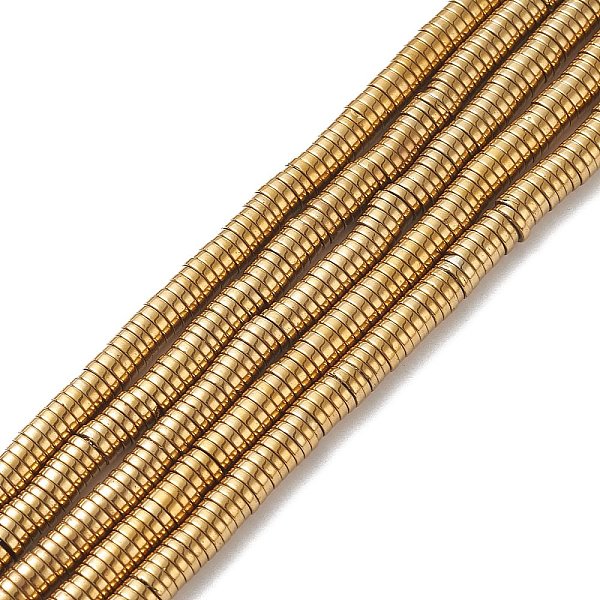PandaHall Non-magnetic Synthetic Hematite Beads Strands, Heishi Beads, Disc/Flat Round, Golden Plated, 4x1mm, Hole: 1mm, about 390pcs/strand...
PandaHall Non-magnetic Synthetic Hematite Beads Strands, Heishi Beads, Disc/Flat Round, Golden Plated, 4x1mm, Hole: 1mm, about 390pcs/strand...