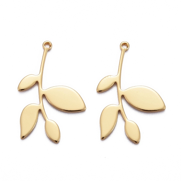 PandaHall Brass Pendants, Long-Lasting Plated, Leaf, Real 18K Gold Plated, 24x15x1mm, Hole: 1mm Brass Leaf
PandaHall Brass Pendants, Long-Lasting Plated, Leaf, Real 18K Gold Plated, 24x15x1mm, Hole: 1mm Brass Leaf