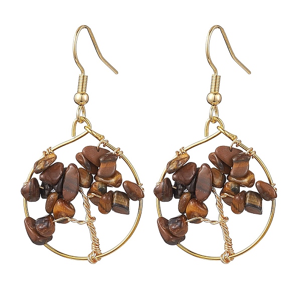 PandaHall Natural Tiger Eye Chips Dangle Earrings, Tree of Life Copper Wire Wrap Drop Earrings, 45~47x24~25mm Tiger Eye Tree of Life
PandaHall Natural Tiger Eye Chips Dangle Earrings, Tree of Life Copper Wire Wrap Drop Earrings, 45~47x24~25mm Tiger Eye Tree of Life