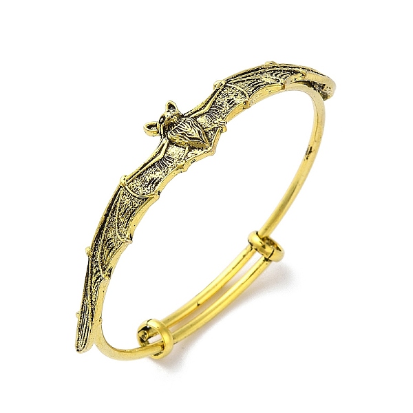PandaHall Gothic Bat Alloy Expandable Bangles, Halloween Bangles, Antique Golden, Inner Diameter: 2-1/2 inch(6.2cm) Alloy Bat
PandaHall Gothic Bat Alloy Expandable Bangles, Halloween Bangles, Antique Golden, Inner Diameter: 2-1/2 inch(6.2cm) Alloy Bat