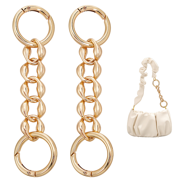 PandaHall Alloy Bag Curb Chains, Bag Strap Extender, with Spring Gate Ring, Golden, 14cm Alloy
PandaHall Alloy Bag Curb Chains, Bag Strap Extender, with Spring Gate Ring, Golden, 14cm Alloy