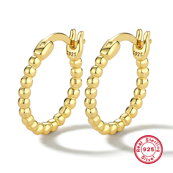 PandaHall 925 Sterling Silver Hoop Earrings for Women, Ball Ring, with S925 Stamp, Real 18K Gold Plated, 15mm Sterling Silver Ring
PandaHall 925 Sterling Silver Hoop Earrings for Women, Ball Ring, with S925 Stamp, Real 18K Gold Plated, 15mm Sterling Silver Ring