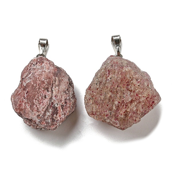 PandaHall Raw Rough Natural Strawberry Quartz Pendants, Nuggets Charms with Stainless Steel Tone 201 Stainless Steel Snap on Bails...
PandaHall Raw Rough Natural Strawberry Quartz Pendants, Nuggets Charms with Stainless Steel Tone 201 Stainless Steel Snap on Bails...