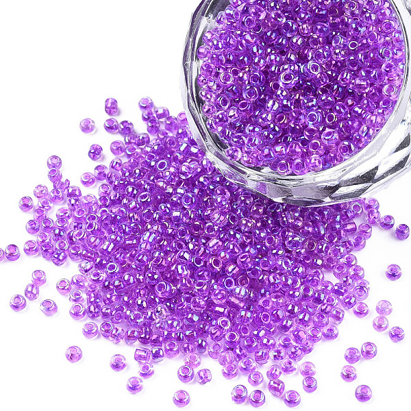 PandaHall 8/0 Glass Seed Beads, Inside Colours, Round Hole, Round, Transparent Colours Rainbow, Dark Violet, 2x1.5mm, Hole: 0.8mm, about...
PandaHall 8/0 Glass Seed Beads, Inside Colours, Round Hole, Round, Transparent Colours Rainbow, Dark Violet, 2x1.5mm, Hole: 0.8mm, about...