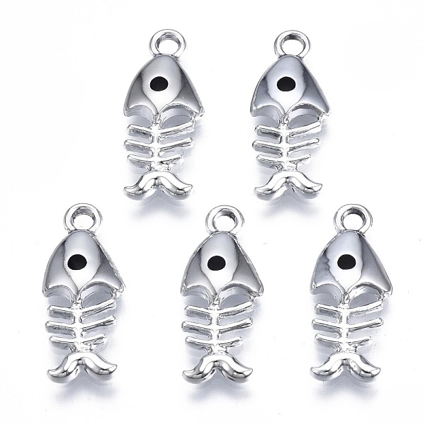 PandaHall Alloy Enamel Pendants, Cadmium Free & Lead Free, Fishbone, Platinum, 18.5x8x3mm, Hole: 1.8mm Alloy+Enamel Fish Black
PandaHall Alloy Enamel Pendants, Cadmium Free & Lead Free, Fishbone, Platinum, 18.5x8x3mm, Hole: 1.8mm Alloy+Enamel Fish Black