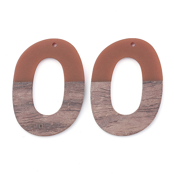 PandaHall Resin & Walnut Wood Pendants, Oval, Sienna, 47x35x4mm, Hole: 2mm Resin+Wood Oval Brown
PandaHall Resin & Walnut Wood Pendants, Oval, Sienna, 47x35x4mm, Hole: 2mm Resin+Wood Oval Brown