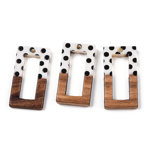 PandaHall Printed Opaque Resin & Walnut Wood Pendants, Hollow Rectangle Charm with Polka Dot Pattern, White, 28x14.5x3~4mm, Hole: 1.8~2mm...
PandaHall Printed Opaque Resin & Walnut Wood Pendants, Hollow Rectangle Charm with Polka Dot Pattern, White, 28x14.5x3~4mm, Hole: 1.8~2mm...