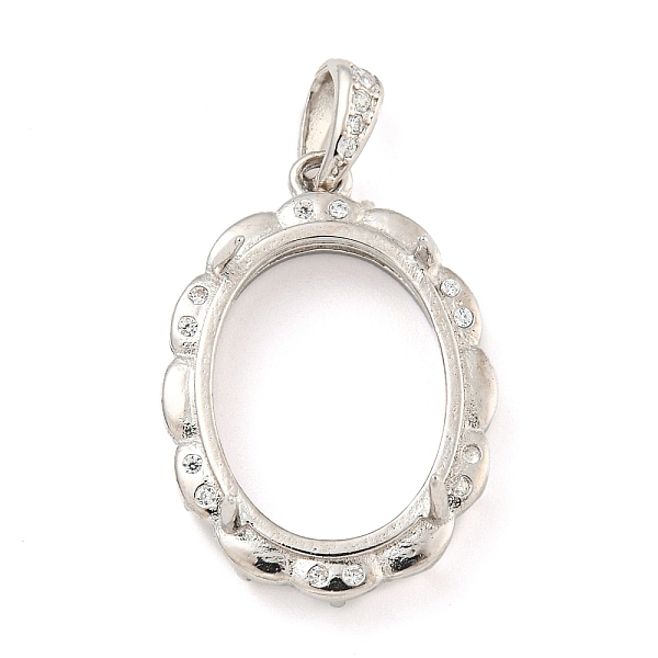 PandaHall 925 Sterling Silver Micro Pave Clear Cubic Zirconia Open Back Bezel Pendant Cabochon Settings, Oval, Real Platinum Plated...
PandaHall 925 Sterling Silver Micro Pave Clear Cubic Zirconia Open Back Bezel Pendant Cabochon Settings, Oval, Real Platinum Plated...