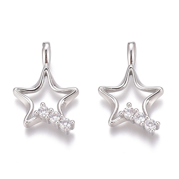 PandaHall Brass Micro Pave Clear Cubic Zirconia Pendants, Long-Lasting Plated, Star, Real Platinum Plated, 18x11x2.5mm, Hole: 1.5mm...
PandaHall Brass Micro Pave Clear Cubic Zirconia Pendants, Long-Lasting Plated, Star, Real Platinum Plated, 18x11x2.5mm, Hole: 1.5mm...
