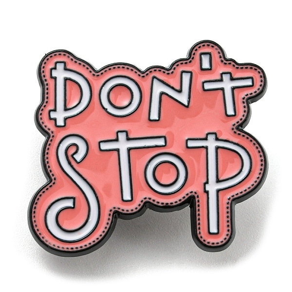 PandaHall Don't Stop Inspiring Quote Enamel Pins, Electrophoresis Black Alloy Brooch, Salmon, 26.5x29.5x1.5mm Alloy+Enamel Word Red
PandaHall Don't Stop Inspiring Quote Enamel Pins, Electrophoresis Black Alloy Brooch, Salmon, 26.5x29.5x1.5mm Alloy+Enamel Word Red