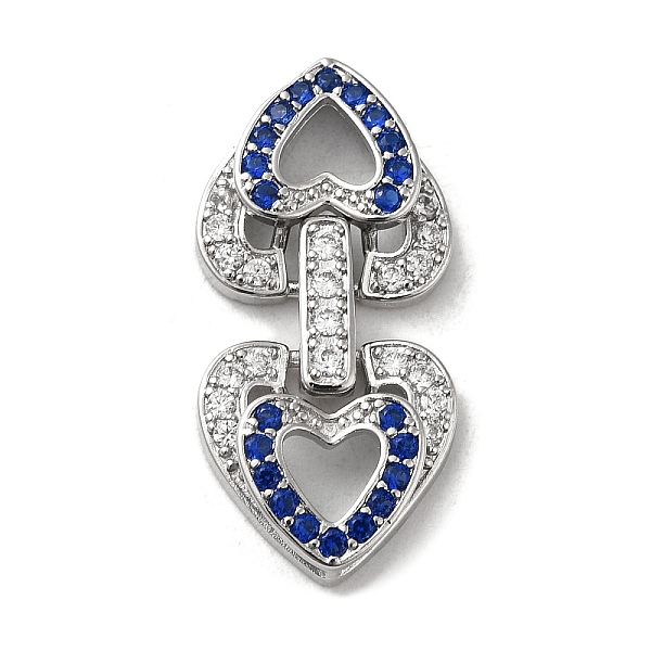 PandaHall Brass Micro Pave Cubic Zirconia Fold Over Clasps, Heart, Real Platinum Plated, Medium Blue, 29x14x4.5mm Brass+Cubic Zirconia
PandaHall Brass Micro Pave Cubic Zirconia Fold Over Clasps, Heart, Real Platinum Plated, Medium Blue, 29x14x4.5mm Brass+Cubic Zirconia