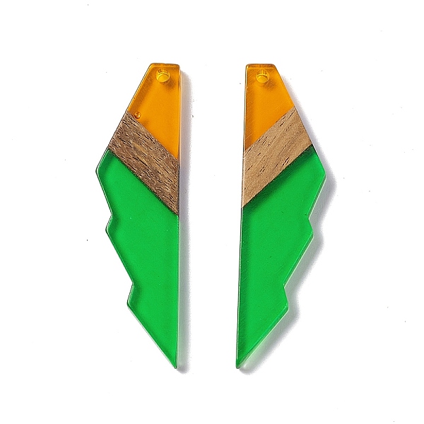 PandaHall Transparent Resin & Walnut Wood Big Pendants, Jagged Shape Charms, Lime Green, 53x14x3mm, Hole: 2mm Resin+Wood Others
PandaHall Transparent Resin & Walnut Wood Big Pendants, Jagged Shape Charms, Lime Green, 53x14x3mm, Hole: 2mm Resin+Wood Others