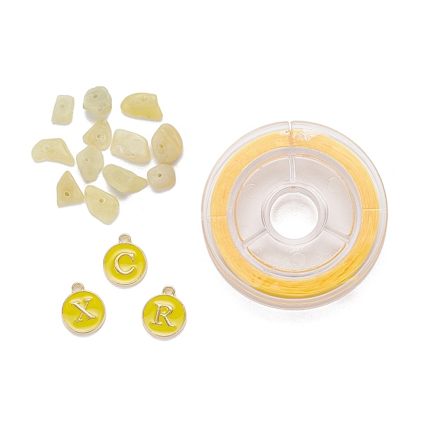 PandaHall 26Pcs Flat Round Initial Letter A~Z Alphabet Enamel Charms, 20G Natural Lemon Jade Chip Beads and Elastic Thread, for DIY Jewelry..., Yellow
PandaHall 26Pcs Flat Round Initial Letter A~Z Alphabet Enamel Charms, 20G Natural Lemon Jade Chip Beads and Elastic Thread, for DIY Jewelry..., Yellow