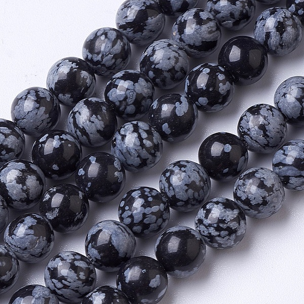 PandaHall Natural Snowflake Obsidian Beads Strands, Round, 8mm, Hole: 1mm, about 51pcs/strand, 15.3 inch Snowflake Obsidian Round Black
PandaHall Natural Snowflake Obsidian Beads Strands, Round, 8mm, Hole: 1mm, about 51pcs/strand, 15.3 inch Snowflake Obsidian Round Black