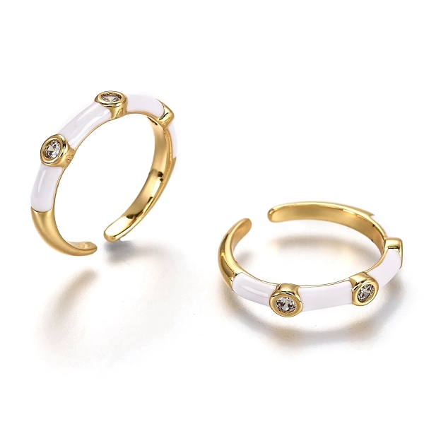 PandaHall Brass Micro Pave Clear Cubic Zirconia Cuff Rings, Open Rings, with Enamel, Real 18K Gold Plated, Long-Lasting Plated, White, US...
PandaHall Brass Micro Pave Clear Cubic Zirconia Cuff Rings, Open Rings, with Enamel, Real 18K Gold Plated, Long-Lasting Plated, White, US...