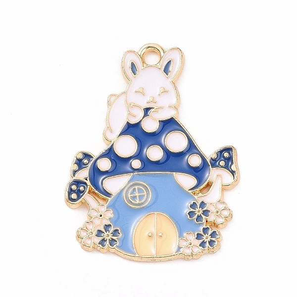 PandaHall Alloy Enamel Pendants, Rabbit with Mushroom House Charm, Marine Blue, 30.5x23x1mm, Hole: 2mm Alloy+Enamel Mushroom
PandaHall Alloy Enamel Pendants, Rabbit with Mushroom House Charm, Marine Blue, 30.5x23x1mm, Hole: 2mm Alloy+Enamel Mushroom