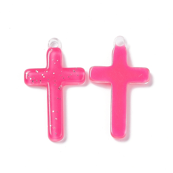 PandaHall Opaque Acrylic Pendants, with Sequins, Cross Charm, Deep Pink, 32x18.5x3mm, Hole: 2mm Acrylic Cross
PandaHall Opaque Acrylic Pendants, with Sequins, Cross Charm, Deep Pink, 32x18.5x3mm, Hole: 2mm Acrylic Cross