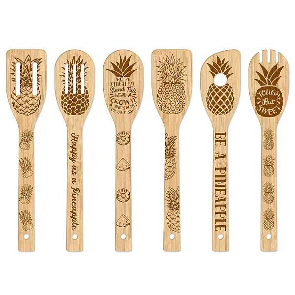 PandaHall 6Pcs Bamboo Spoons & Knifes & Forks, Flatware for Dessert, Pineapple Pattern, 60x300mm, 6 style, 1pc/style, 6pcs/set Bamboo..., Orange
PandaHall 6Pcs Bamboo Spoons & Knifes & Forks, Flatware for Dessert, Pineapple Pattern, 60x300mm, 6 style, 1pc/style, 6pcs/set Bamboo..., Orange