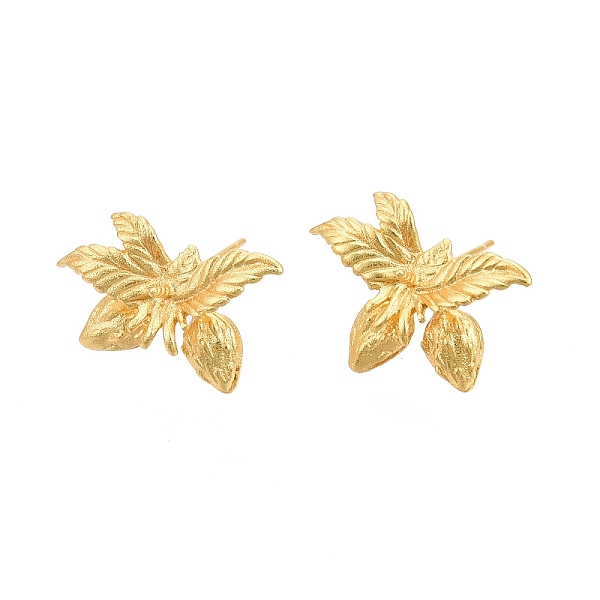 PandaHall Brass Stud Earring Findings, for Half Drilled Beads, Strawberry with Leaf, Nickel Free, Matte Gold Color, 20x12mm, Pin: 0.7mm...
PandaHall Brass Stud Earring Findings, for Half Drilled Beads, Strawberry with Leaf, Nickel Free, Matte Gold Color, 20x12mm, Pin: 0.7mm...